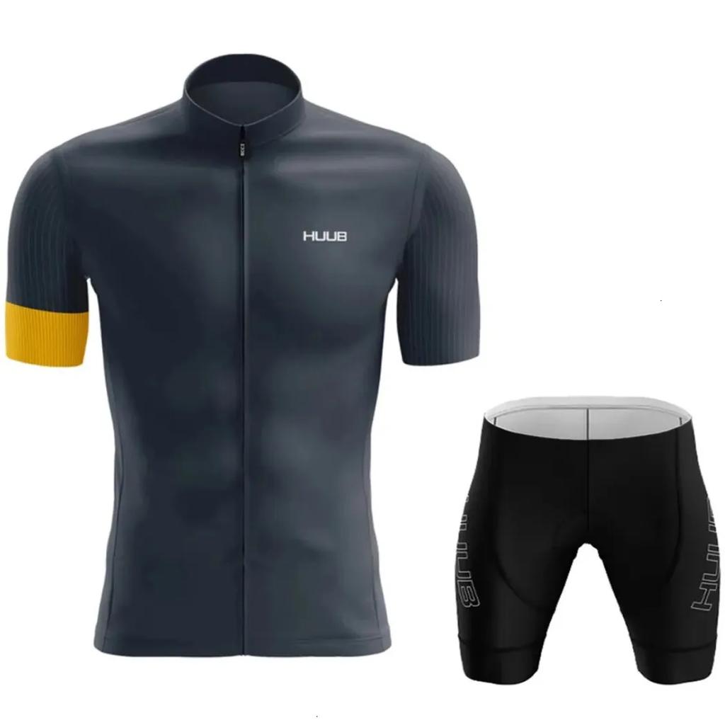 Conjunto de Maillot y Culotte de Ciclismo HUUB - Ropa de Bicicleta MTB de Manga Corta para Hombre - Uniforme de Ropa para Ciclismo al Aire Libre