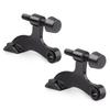 Black Adjustable Heavy-duty Door Stopper with Rubber Buffer Punch 2PCS