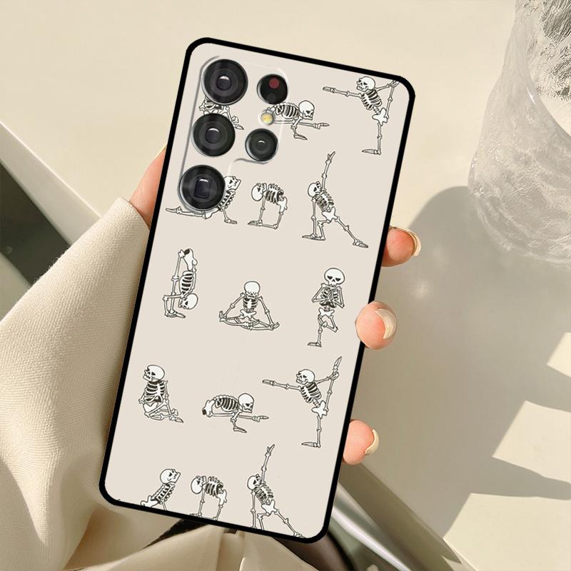 Skeleton Yoga Case For Samsung Galaxy S25 S24 S23 S22 S21 S20 Ultra S9 S10 Plus S21 FE S24 FE Back Cover