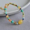 Artistic Ethnic Style Colorful Genuine Stone Beaded Necklace