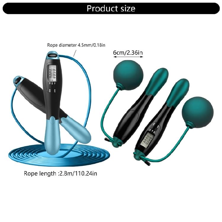 Weighted Jump Rope For Adult Indoor Outdoor Exercise Removable Digital Counting Skipping Rope with Precisions Counter