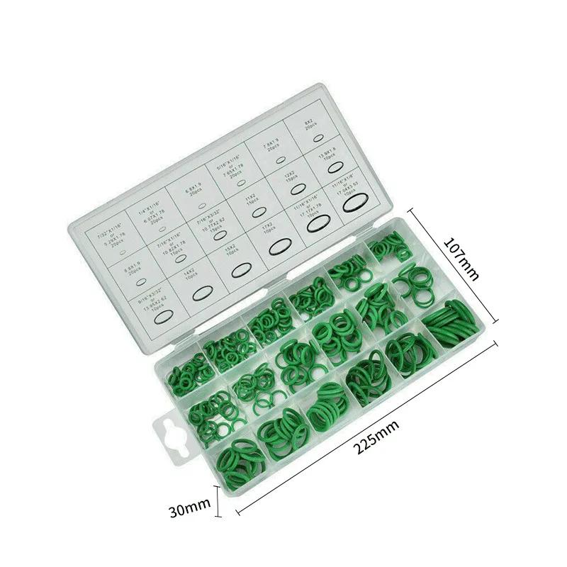 270Pcs 18 Sizes Air Conditioning HNBR O Rings Car Auto Repair Tools Rubber Air Conditioning Refrigerant Ring Sets Tools Hvac