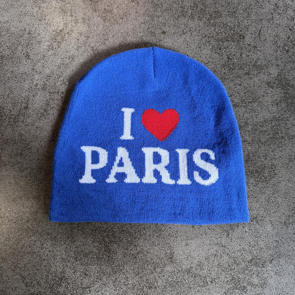 Unisex Block Color Heart Letter Knitted Hat For Fall And Winter Use Outdoor