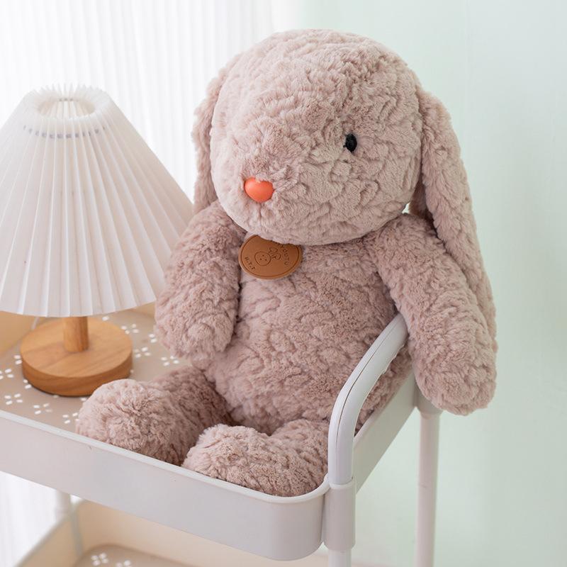Cute Long-Eared Bunny Doll Plush Toy Little White Rabbit Doll Children Sleep Soothing Pillow Rag Doll