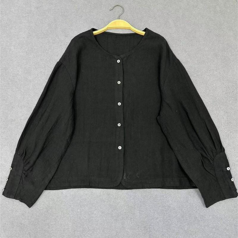 Johnature Japanese Lantern Long Sleeve Casual Sunscreen Jacket Women Autumn Loose Casual Jackets