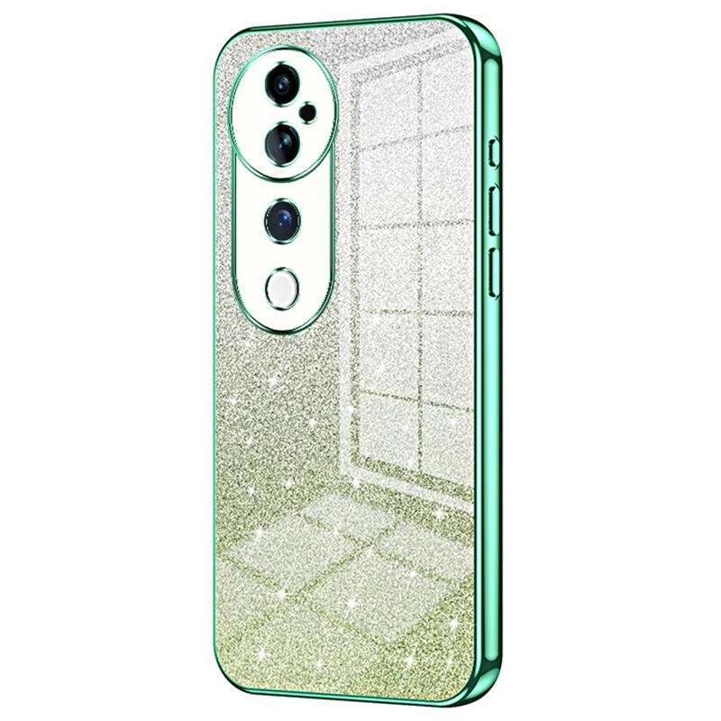 

For vivo S19 Pro 5G Case Sparkling Glitter Soft TPU Gradient Color Phone Cover Green