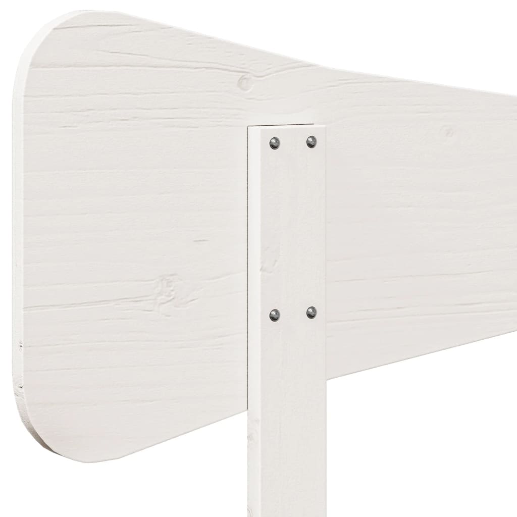 Headboard White 200 cm Solid Pine Wood