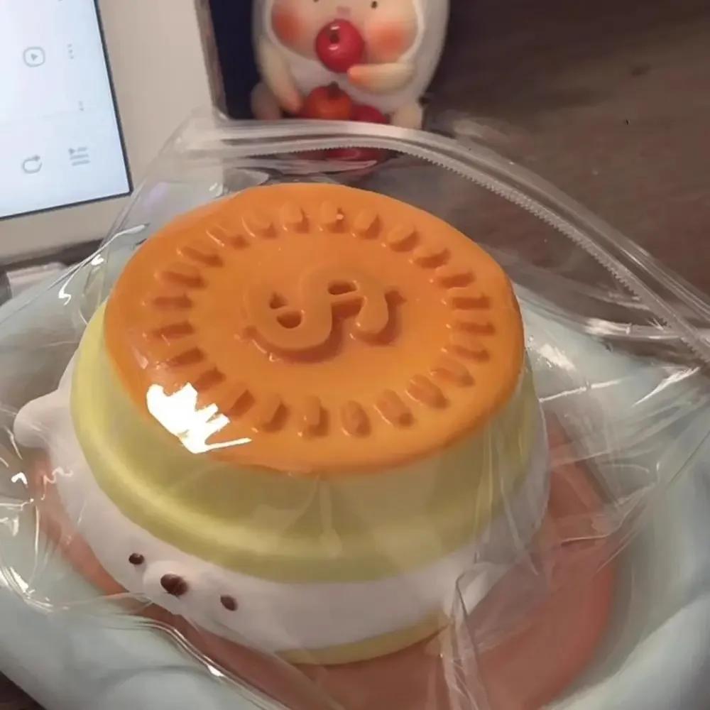 Sticky Cute Cat Cheese Bread Pinch  Pressure Relief Soft Fingertip  Relieving Squeeze Decompression Slow Rebound