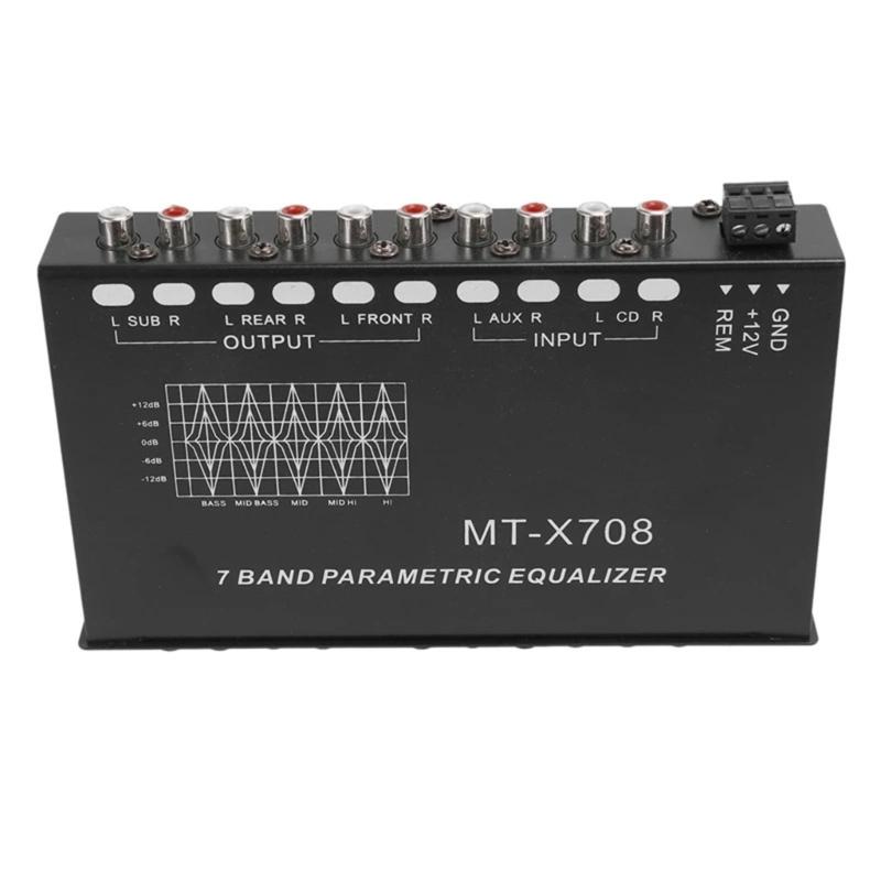 High Performances 7 Band Car Equalizer with Parametric Control and Subwoofer Output for Superior Stereo Sound Experience