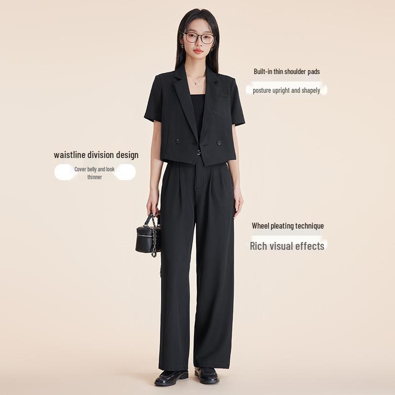 Women's 2025 Thin Short Sleeve Blazer Suit - Summer High-End Professional Wear