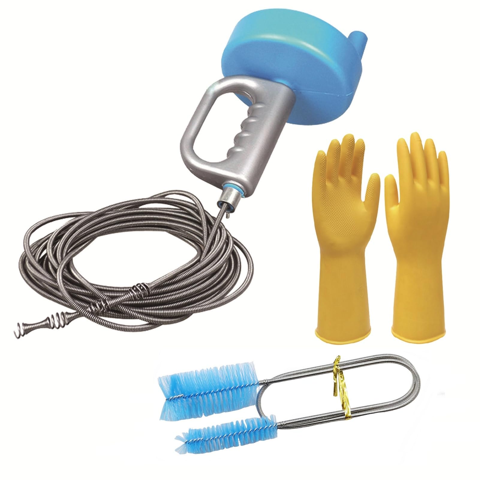 

ZERONOWA Труба Труба Резина Засор Удаление Очиститель, Щетка, Перчатки, Набор из 3 предметов, Слив, Труба, (10м)