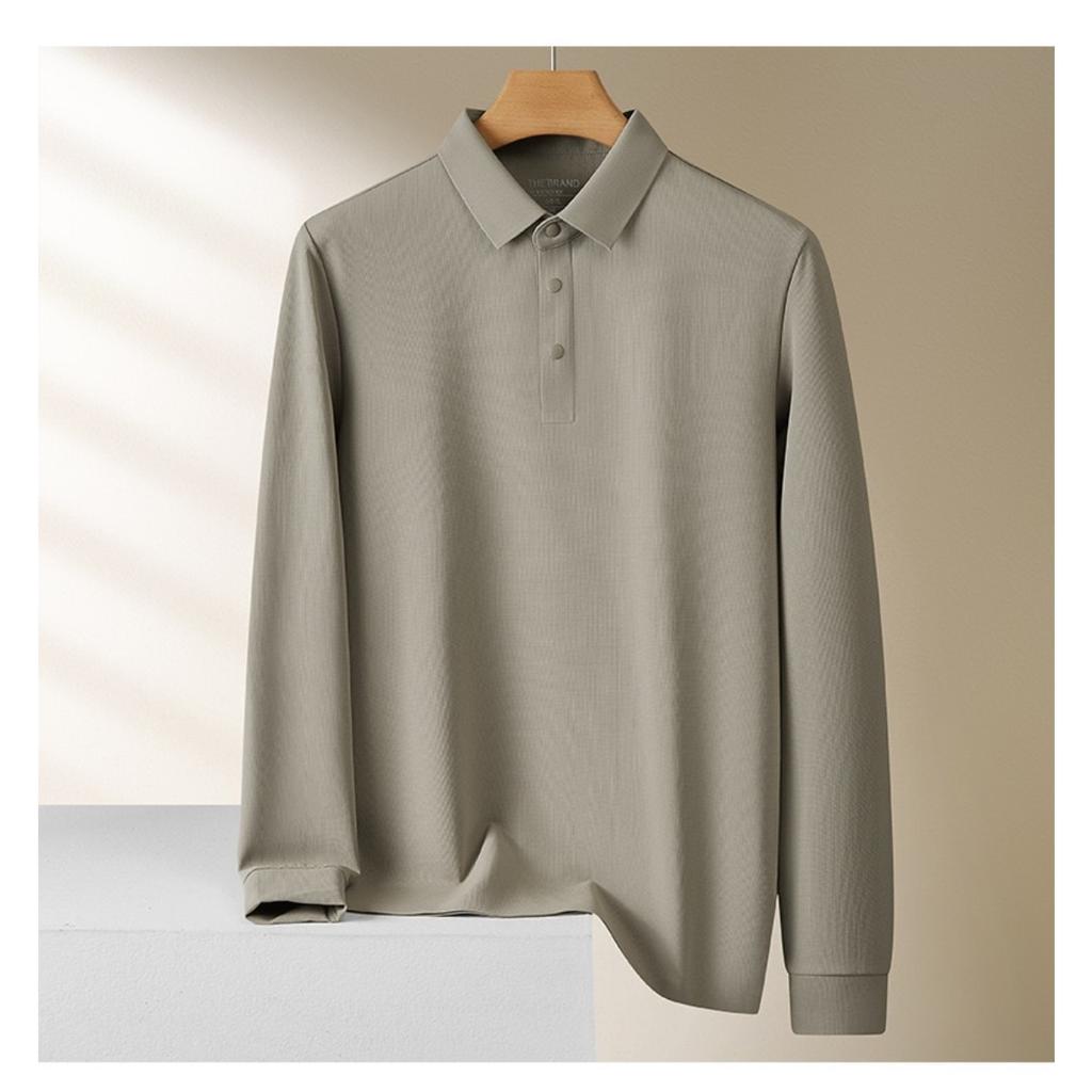 STORN Men's Waffle Long Sleeved POLO Shirt Spring Autumn Casual Top