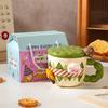 Ceramic Cup With High Value Home Office Couple Water Cup Gift Box, High-End Souvenir Gift