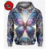 New Arrivals Men's Butterfly Graphic Hoodies 3D American Flag Print Sweatshirts Fashion Girl Women Oversized Pullovers Clothing