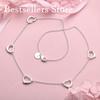 Charming 925 Sterling Silver Exquisite Hollow Heart Necklace Women's Fashion Party Wedding Gift Jewelry