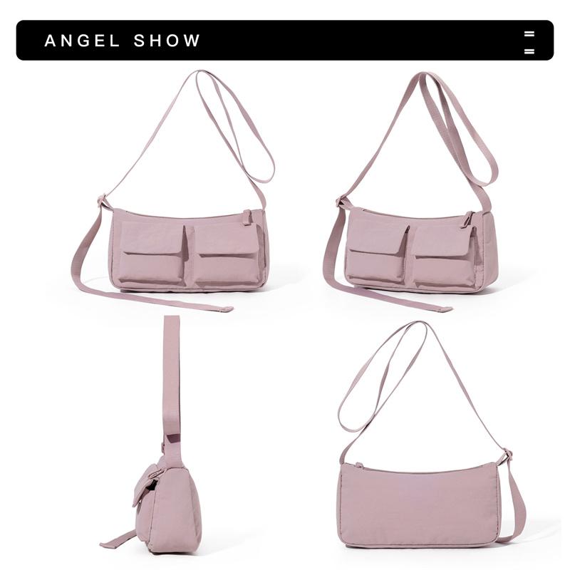 Bolsa Mensageiro Masculina para Deslocamento Bolsa de Ombro Leve Multibolsos Bolsa Feminina