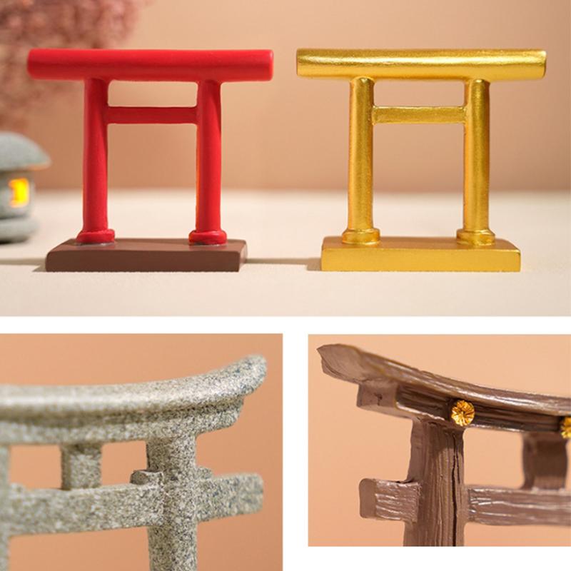 Poartă Torii Miniatură Templu Shinto Japonez Model Arhitectural Asiatic Ornament Grădină Bonsai Decor Acvariu Decor Chinezesc