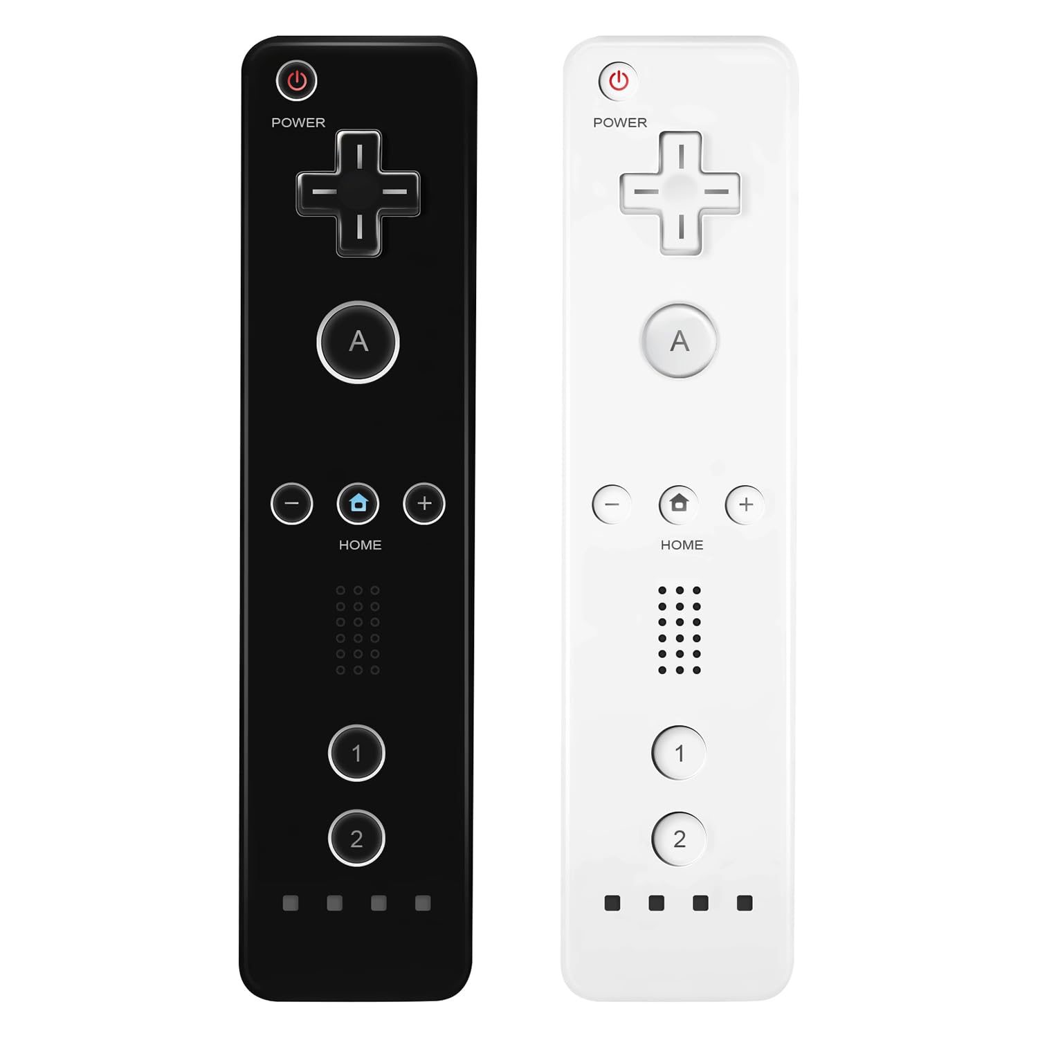 

Wii Controller 2-Pack - Includes Wii Remote, Silicone Case, and Wrist Strap - (Black + White)