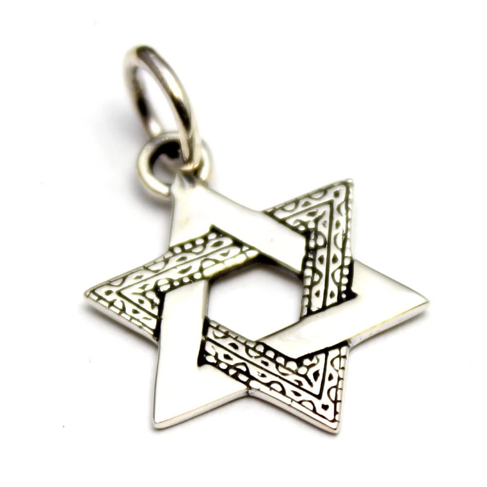 

Carmelo Accessories: Hexagram Pendant, Silver, for Men and Women, Amulet