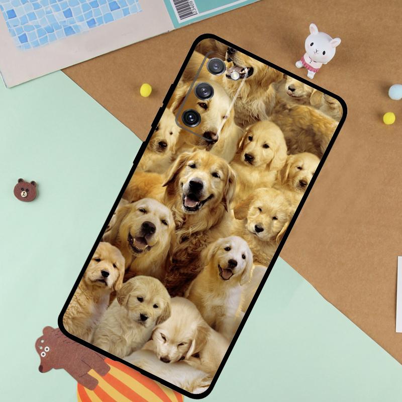 Golden Retriever Dog Soft Case For Samsung Galaxy S25 Ultra S9 S10 S20 S22 S21 Plus S23 FE S24 Ultra Funda Cover