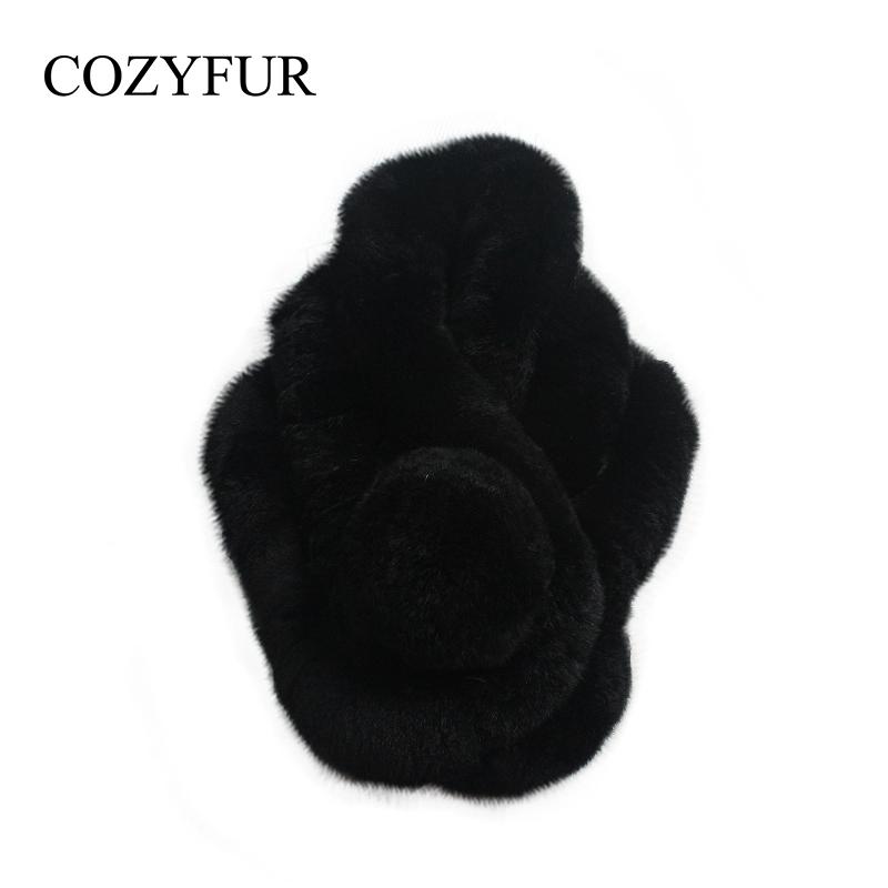 

Шарф из кроличьего меха рекс Женский осенне-зимний Корейская версия Утолщенный Теплый Плюшевый Меховой Шарф Меховой Воротник Натуральный Мех