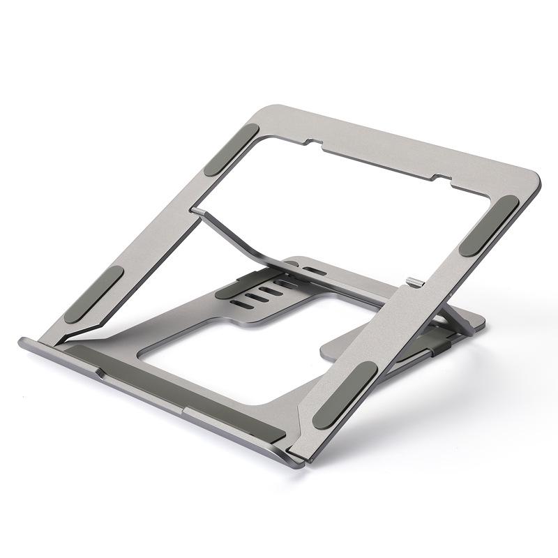 Adjustable Aluminum Laptop Stand: Foldable, Portable Cooling Desk for Office & Gaming