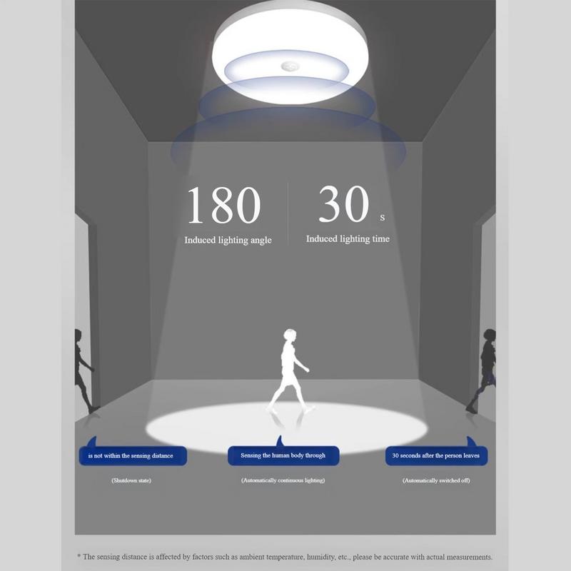 Motion Sensor Ceiling Light Bright Led Ceiling Light 15W Hallway Light Fixtures Motion Sensor Ceiling Light for Home Studio