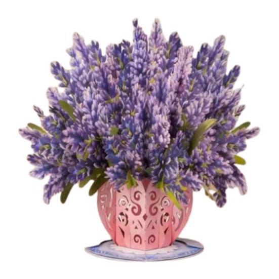 

Висувна валентинка з польовими квітами 3D букет паперових квітів Листівка-привітання Складна Романтична квіткова листівка на День народження День Матері Річницю J