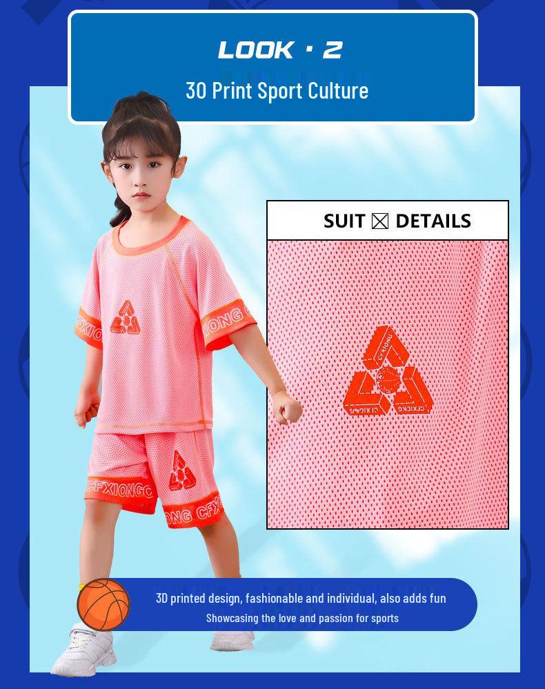 Kids' Quick-Dry Summer 2025 Sports Set: Short-Sleeved Top & Shorts