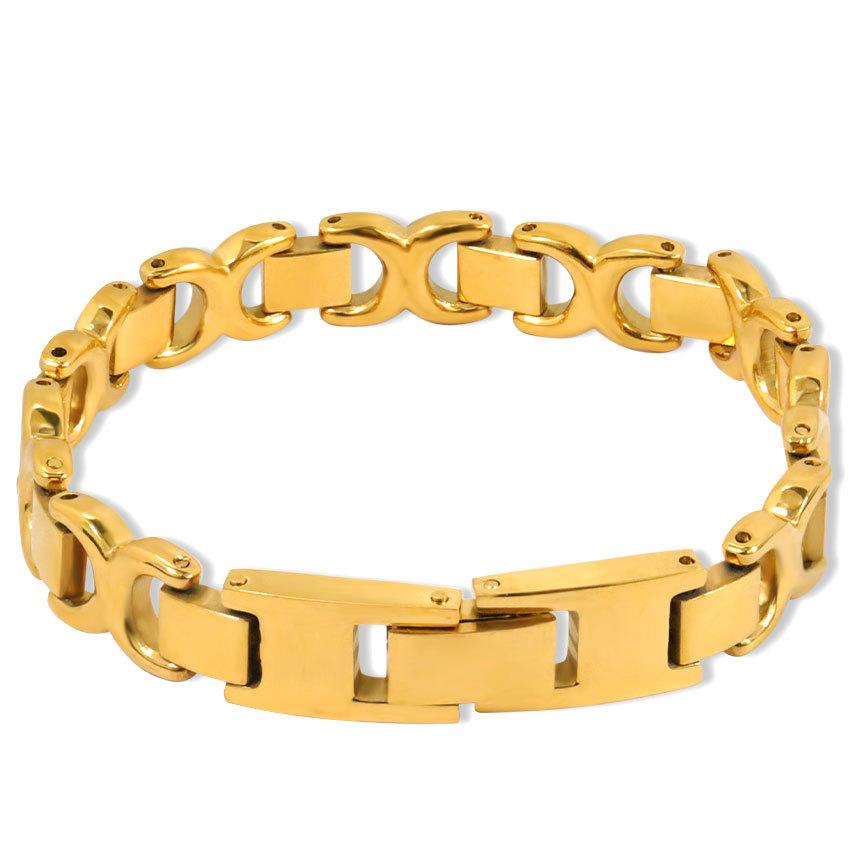 Chain-Shaped Hollow Bracelet Adjustable Retro Minimalist High-End Stainless Steel Bracelet Summer Women