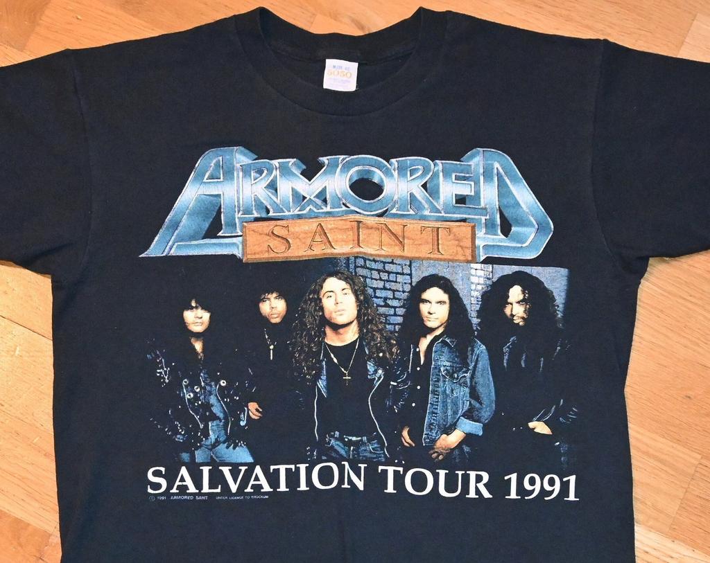 1991 ARMORED SAINT vintage rare 80's 90's Euro Tour original concert rock metal band tee t-shirt (S/M) Small Medium 1980's vtg tshirt GiFT