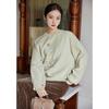 JK&JS Women's New Chinese Style Jacquard Round Neck Sweatshirt
