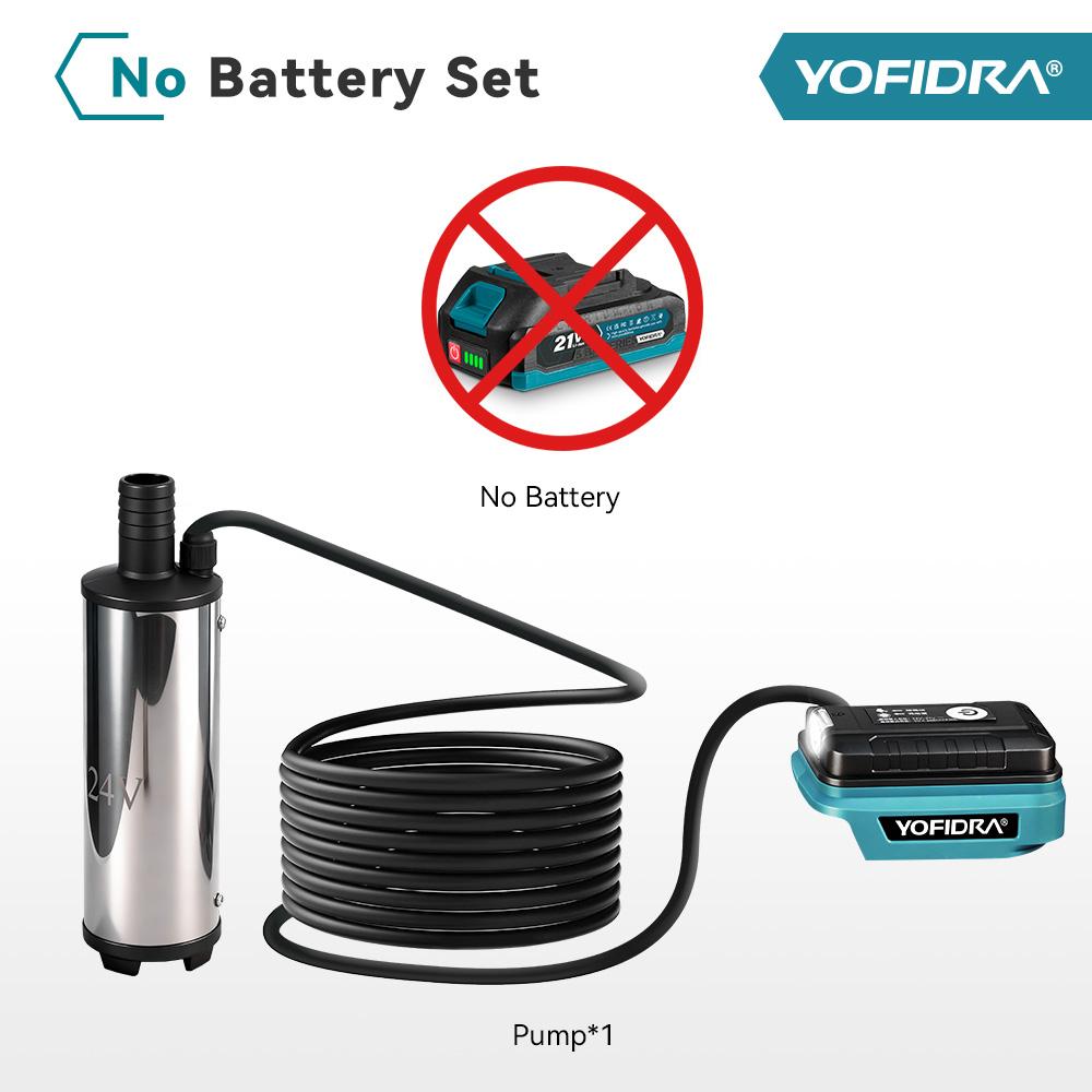 YOFIDRA 50–80 L/min Powerful Electric Water Pump Oil Pump Refueling Gun Submersible Car Pump For Makita 21V Battery Pin