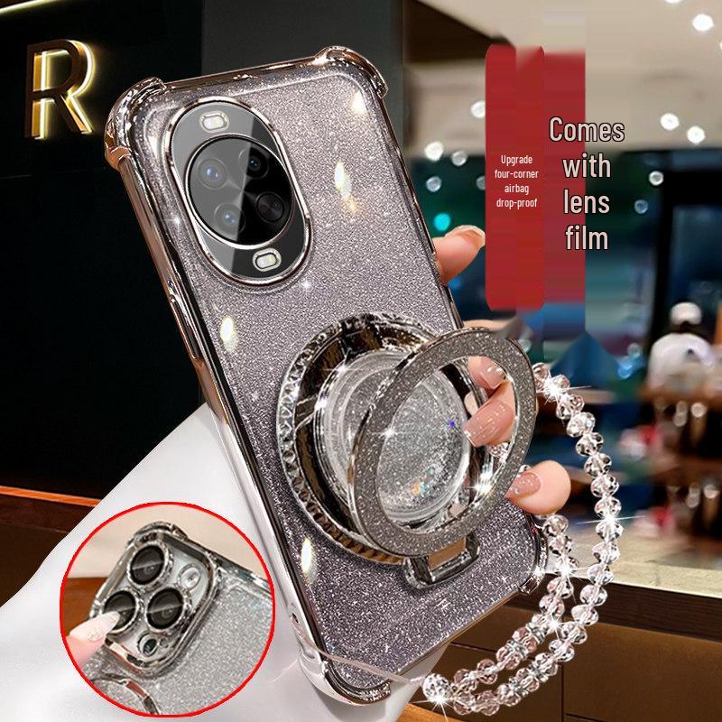 Huawei Nova Phone Case – Glitter Stand Model, Compatible with Nova 12-15, Designed for Women, Trendy Internet Celebrity Style