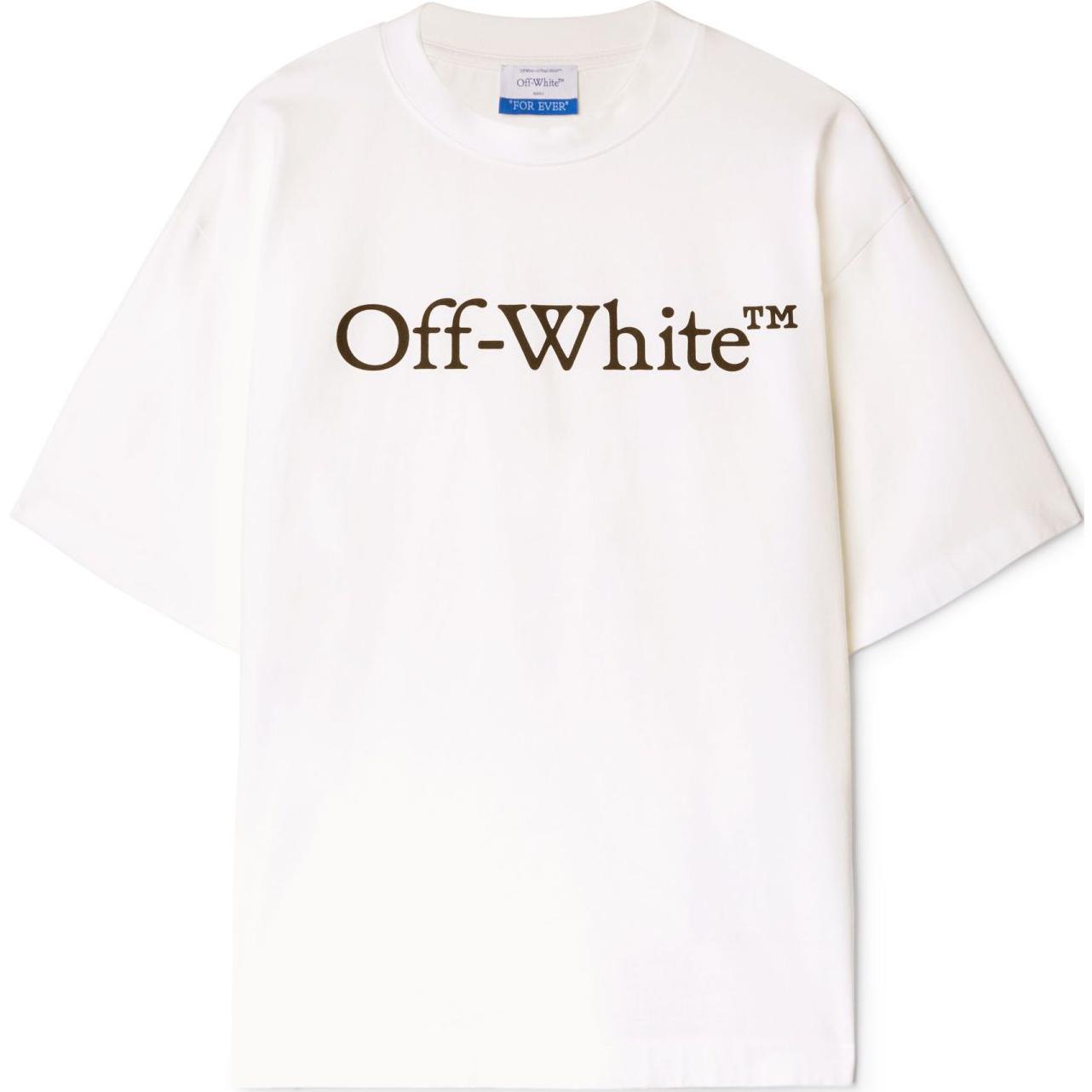 

Off-White Большая книжная скейт-футболка Белый/Черный Мужские топы OMAA120C99JER0080110 S