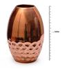 Gold Iron Vase – 11 Inches, Handcrafted Decorative Vase with Hammered Honeycomb Texture, Modern Flower Vase