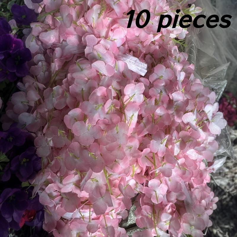 50Cm Artificial Wisteria Vine Hanging Flower Silk Floral Garland Wedding Home Ceiling Decoration Indoor Decorative Plastic Plant