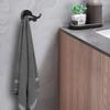 Bathroom Towel Rack Wall Hook for Bathroom Kitchen Black