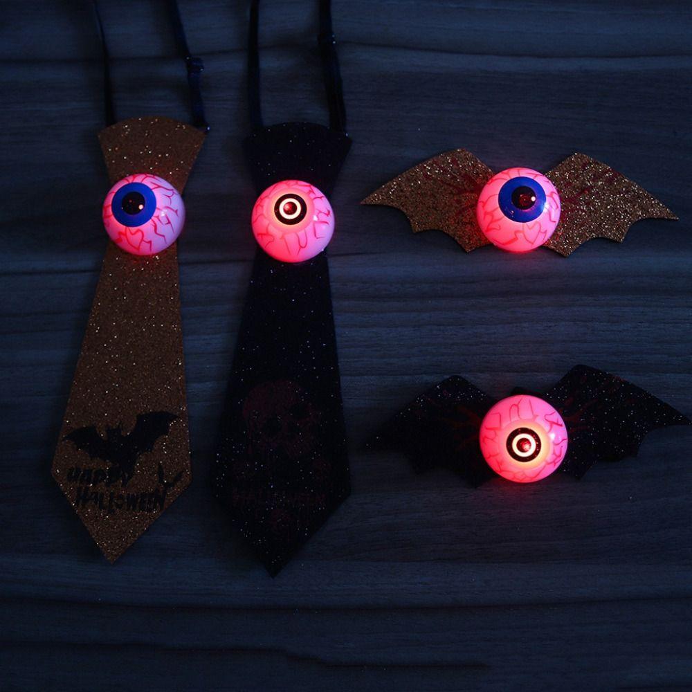 Adjustable Straps Gold Dust Bat Bow Tie Spooky Halloween Tie Props  Themed Events