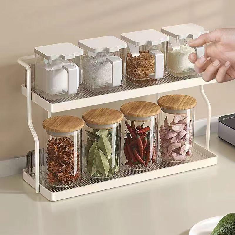 Durable Kitchen Rack Seasoning Rack Household Countertop Multifunctional Seasoning Multi-layer Storage Rack