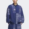 Adidas Originales Todas las Cosas Buscan Origen Serie Clásica Estampado Chaqueta Deportiva Holgada Unisex Azul Índigo Profundo IP1785