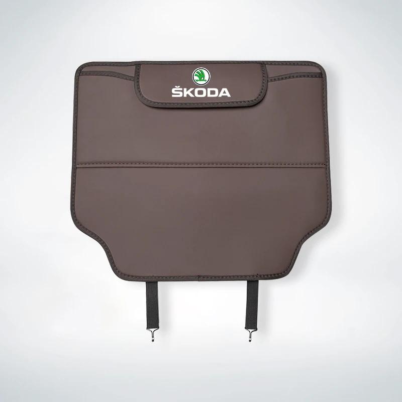 2026 Hot Car Seat Back Anti Kick Cover Leather Protector Pad For Skoda Fabia Superb Yeti Octavia Rapid Kodiaq Mk3 A4 A6 A7 2 3 A