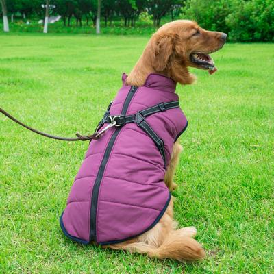 Waterproof Pet Dog Jacket With Harness Winter Warm Dog Clothes For Labrador Large Big Dog Coat Chihuahua French Bulldog Outfits