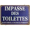 Figure de Dessin Animé Rétro Humoristique Panneau Métallique Imprimé Toilettes Salle de Bain Plaque Murale Drôle Bar Pub Décoration Suspendue à la Porte Intérieure