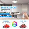 Dimbare LED-taklamper Moderne panellys med bakgrunnsbelysning Fjernkontroll 220V taklampe for hjemmebelysning