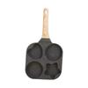 Omelet Pan Breakfast Maker Heat Resistant Handle 4 Holes Divided Grill Frying