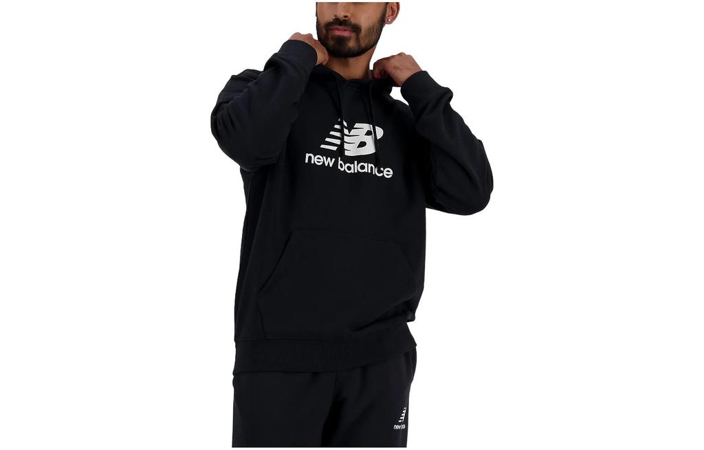 New Balance Logo Printed Drawstring Hoodie MT41501-BK