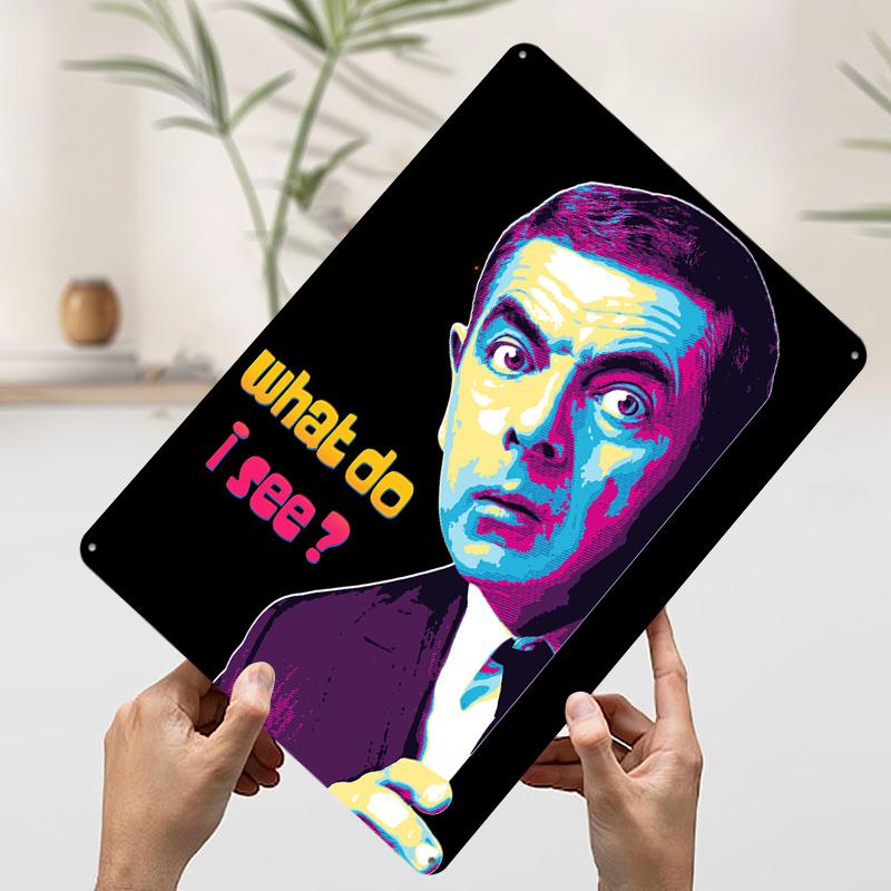 

Mr Bean Pop Art Metal Poster Customized Wall Art Retro Vintage Tinplate Signs for Decoration Garage Decorations Room Decor Men 7.9x11.8In(20x30cm)