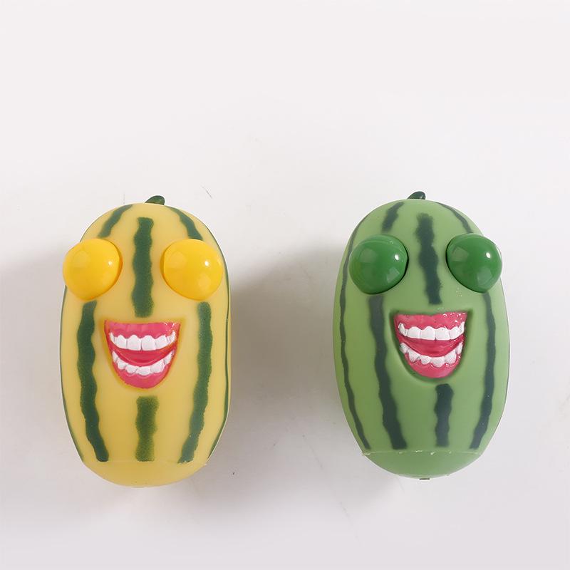 Creative Squinting Watermelon Stress Relief Toys - Squeeze & Blink for Fun and Relaxation
