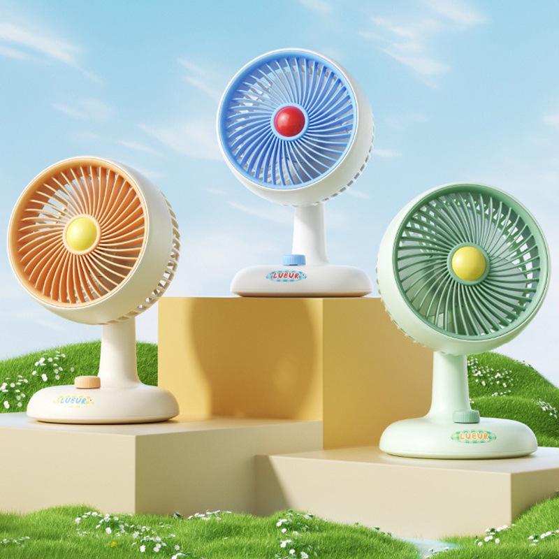 XinYu Adjustable 90° USB Desktop Fan, Variable Speed, Ideal for Dorm or Bedside Use Infinitely Variable Speed 1200mAh 90° Adjustment